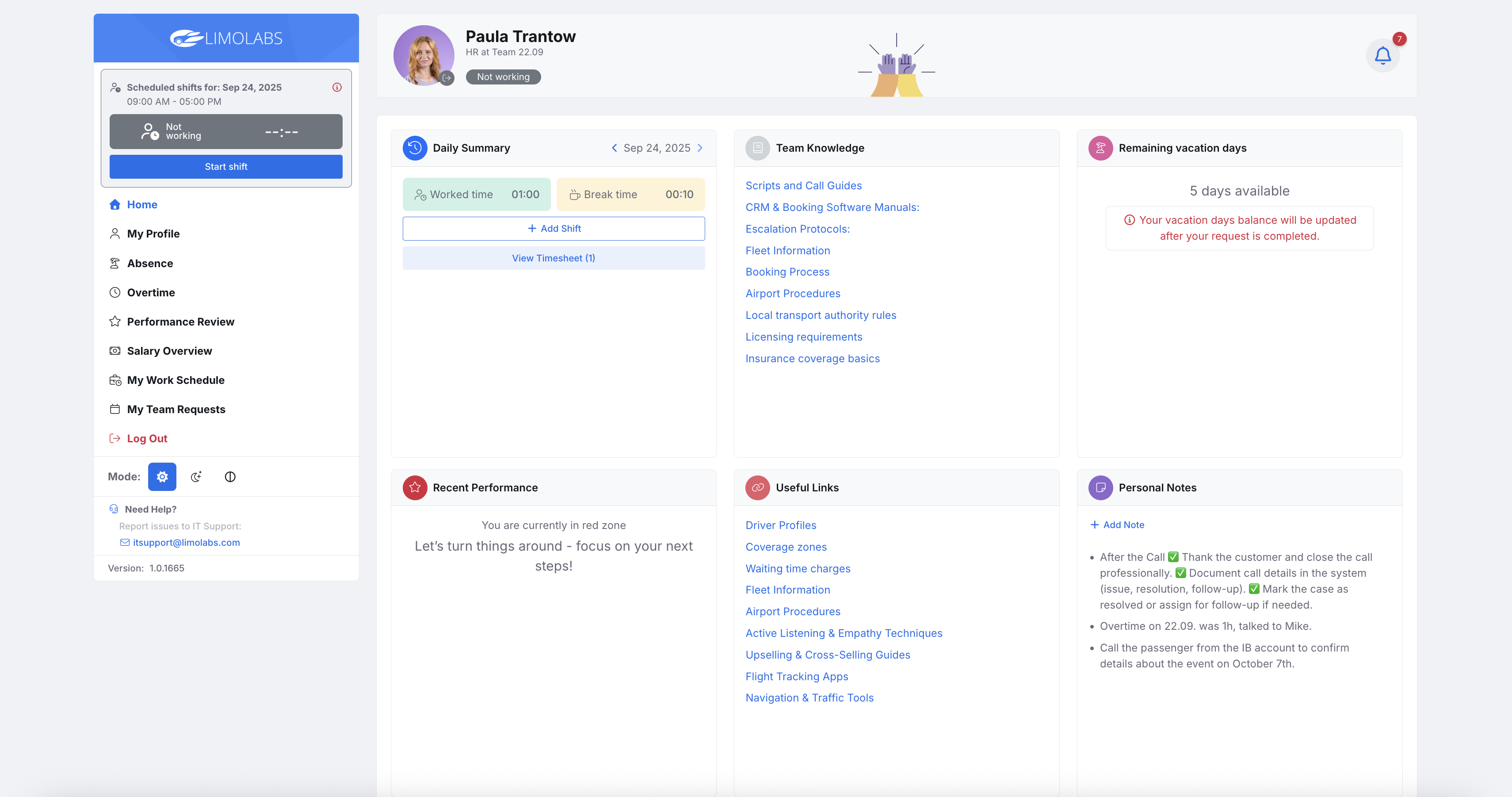 HR Software Interface